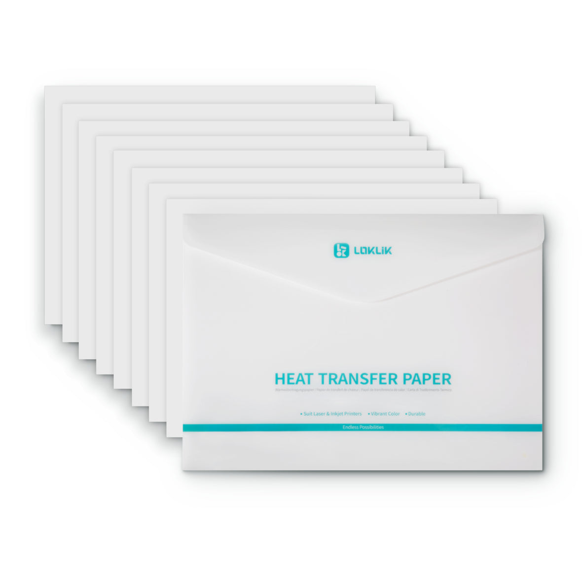 LOKLiK Dunkle Transferfolie – A4, Schwarz – 8 Blatt