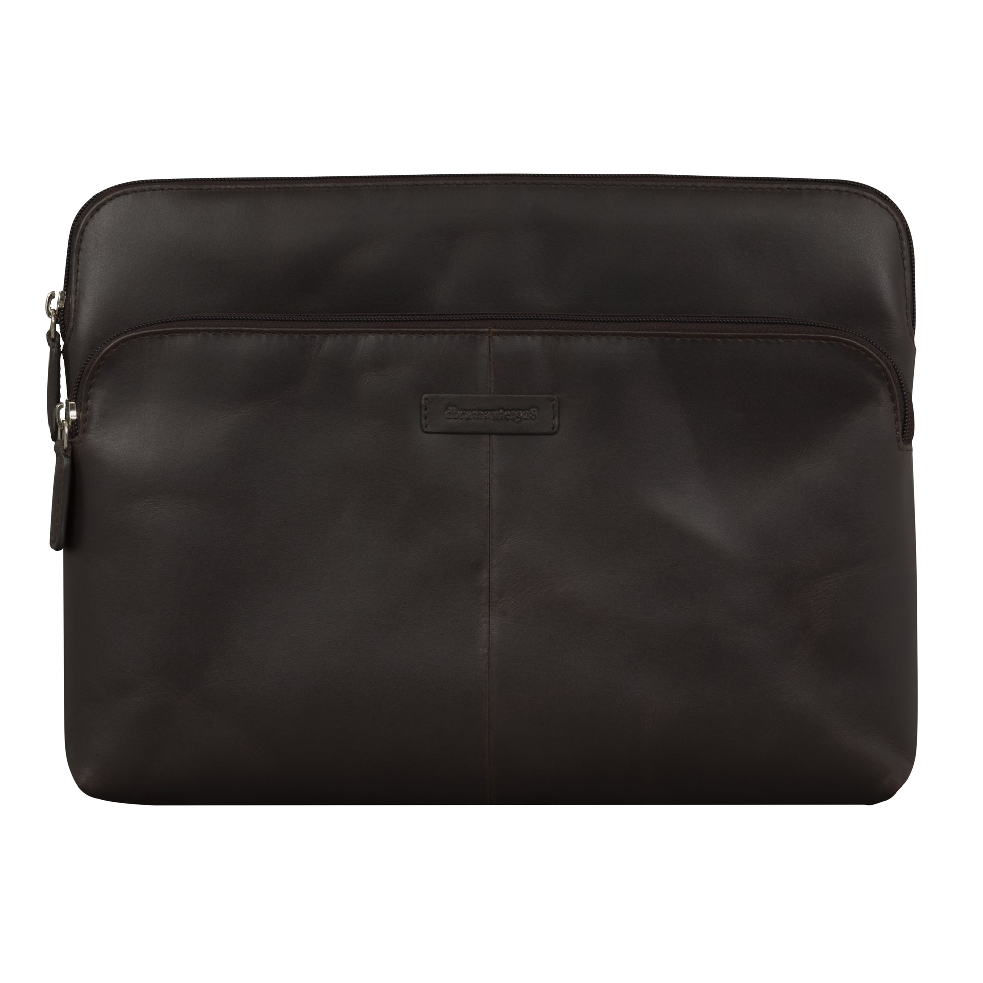 dbramante1928 Notebook-Schutzhülle für MacBook Pro/Air 13" – Vollnarbenleder, Reissverschluss – Schwarz