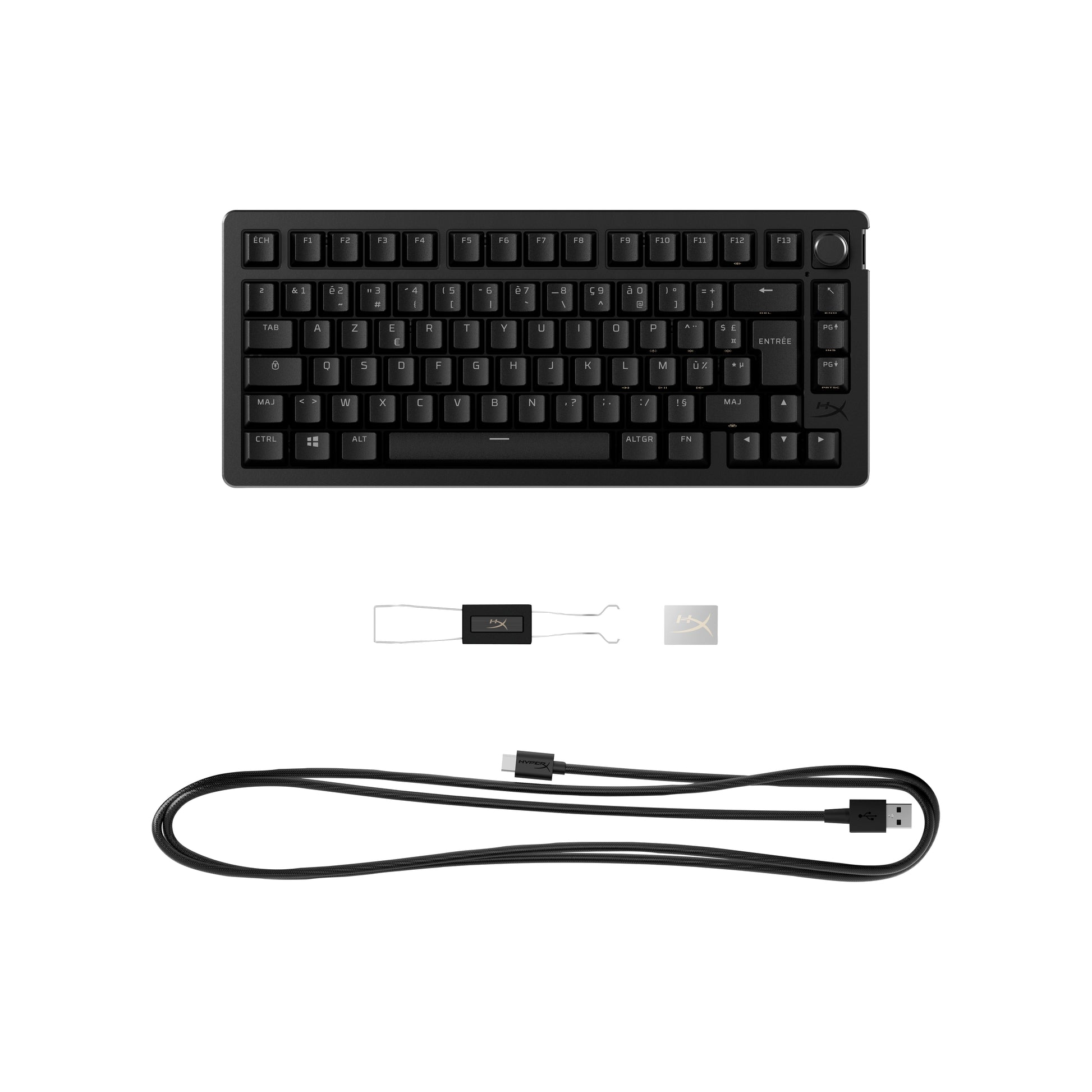 HyperX Alloy Rise 75 – Tastatur, kabelgebunden (USB-A), CH-Layout (DE-CH), 75%, mechanisch (HyperX Linear)