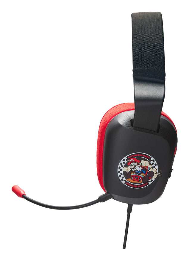 PowerA NSHS0398 Gaming-Headset – Over-Ear, Stereo, Kabelgebunden, 3,5 mm Klinke, für Nintendo Switch, Schwarz/Rot