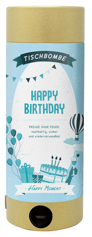 Artoz Konfettikanone Happy Birthday – mehrfarbig – Ø 11 cm × 29,7 cm – 200 g – 1 Stk