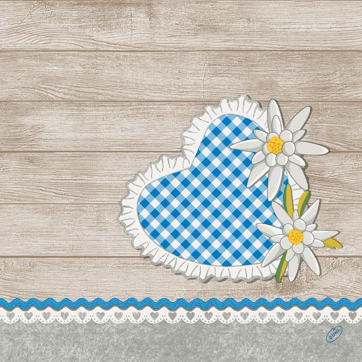 Duni Servietten Herz – 40 × 40 cm, 3-lagig – 360 Stück