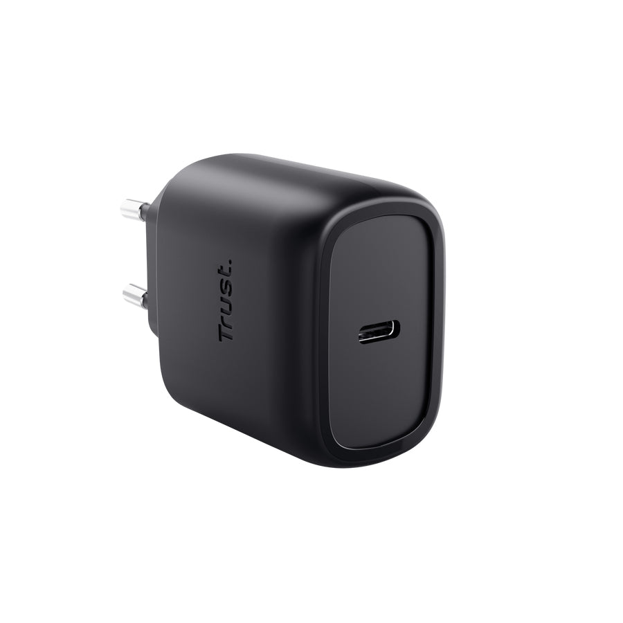 Trust Maxo USB-Ladegerät 45 W – USB-C×1, PD 3.0, GaN – für Samsung – schwarz