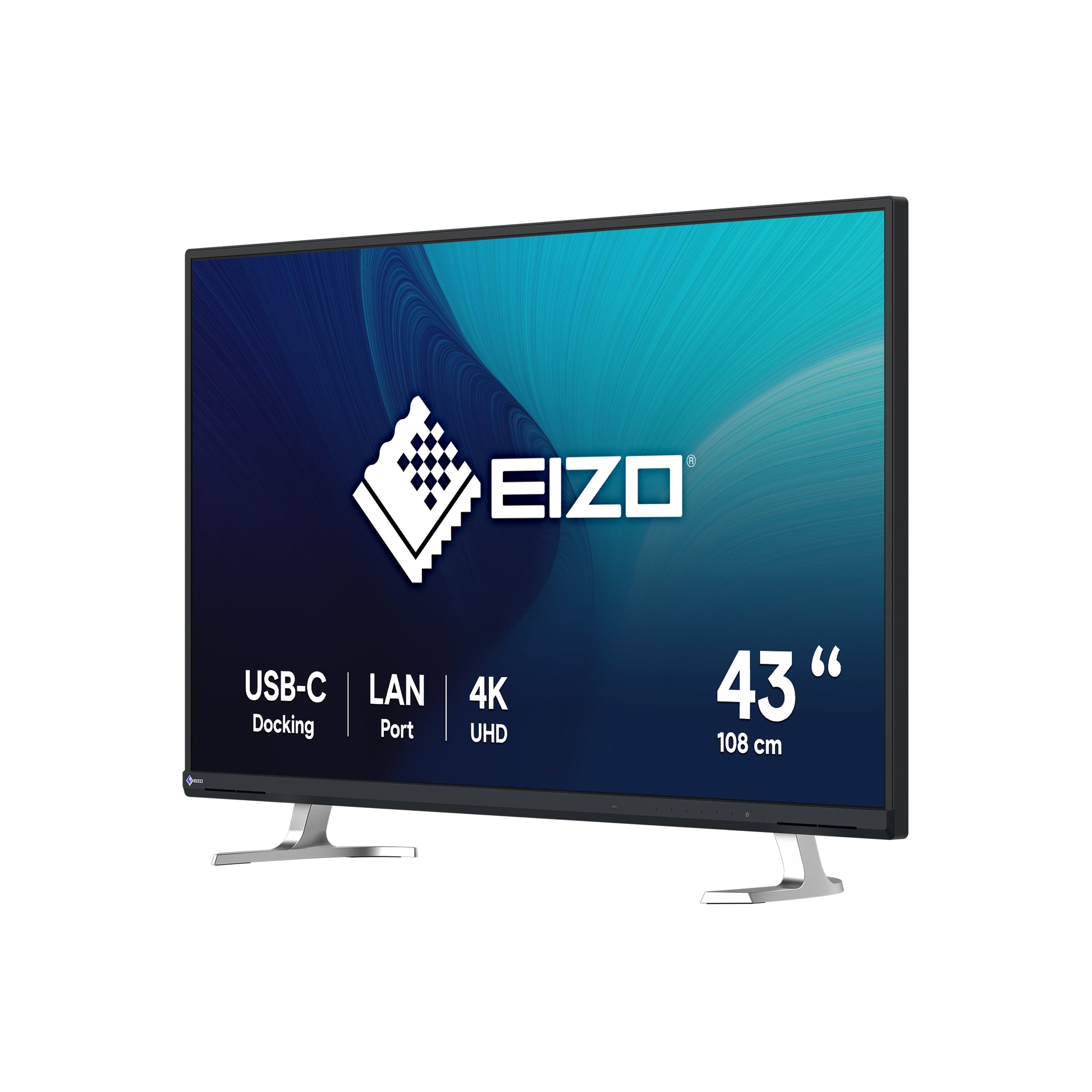 EIZO FlexScan EV4340X – Monitor, 42,5", IPS, 60 Hz, 350 cd/m², USB-C, KVM, VESA 100 × 100, Schwarz