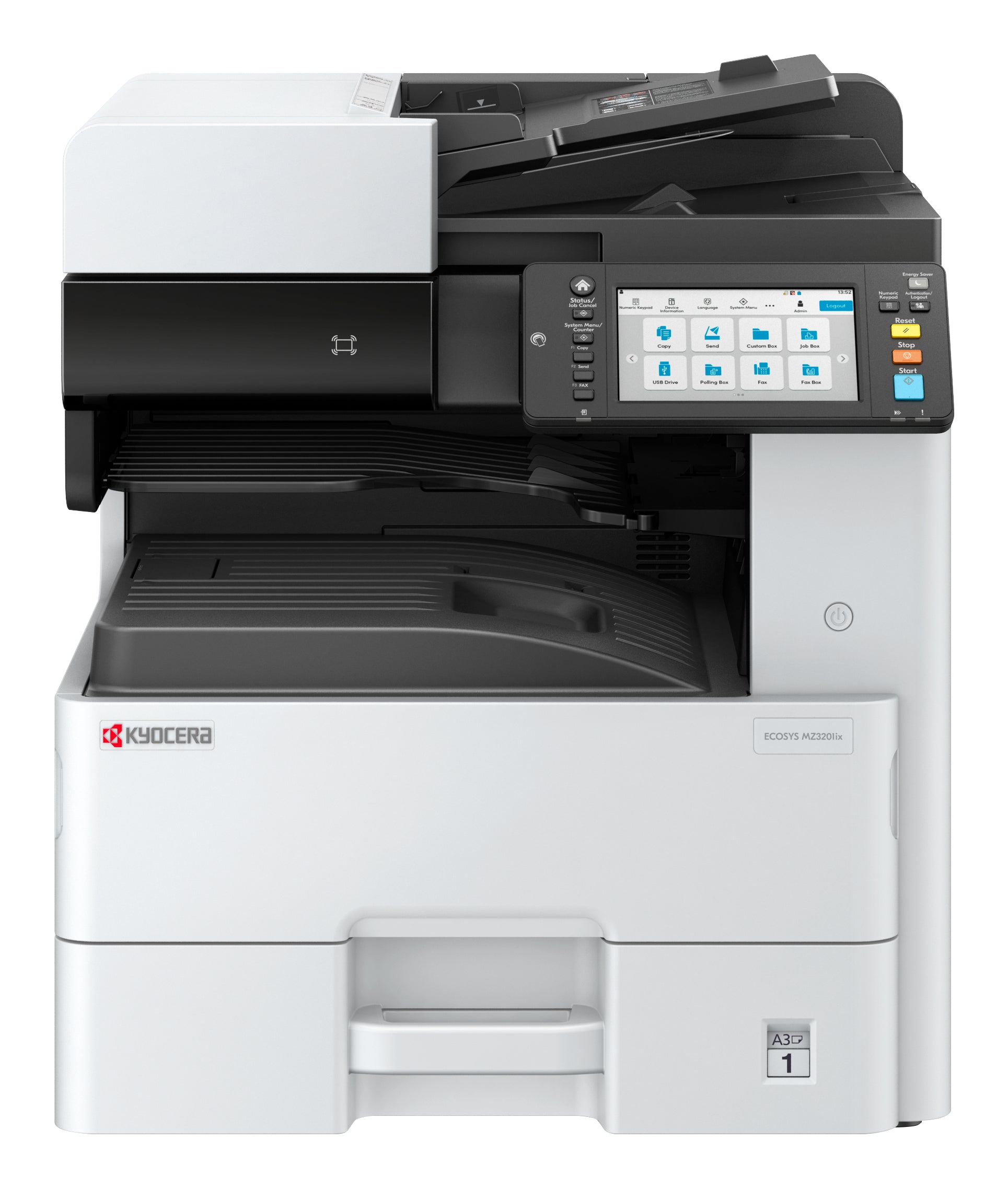 KYOCERA ECOSYS MZ3201ix – SW-Laser-Multifunktionsdrucker, A3, 3-in-1, Duplex, LAN, AirPrint, Mopria