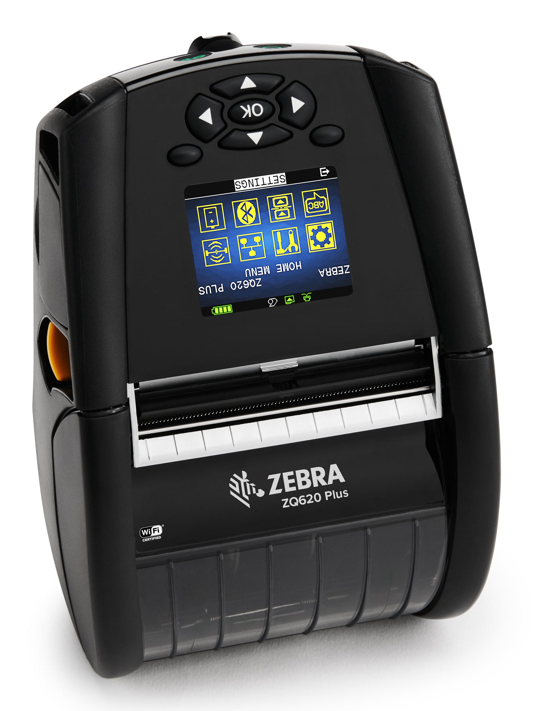 Zebra ZQ620 Plus – Mobiler Handdrucker, Thermodirekt, für Etiketten bis 72 mm, 203 dpi, USB, WLAN, Bluetooth