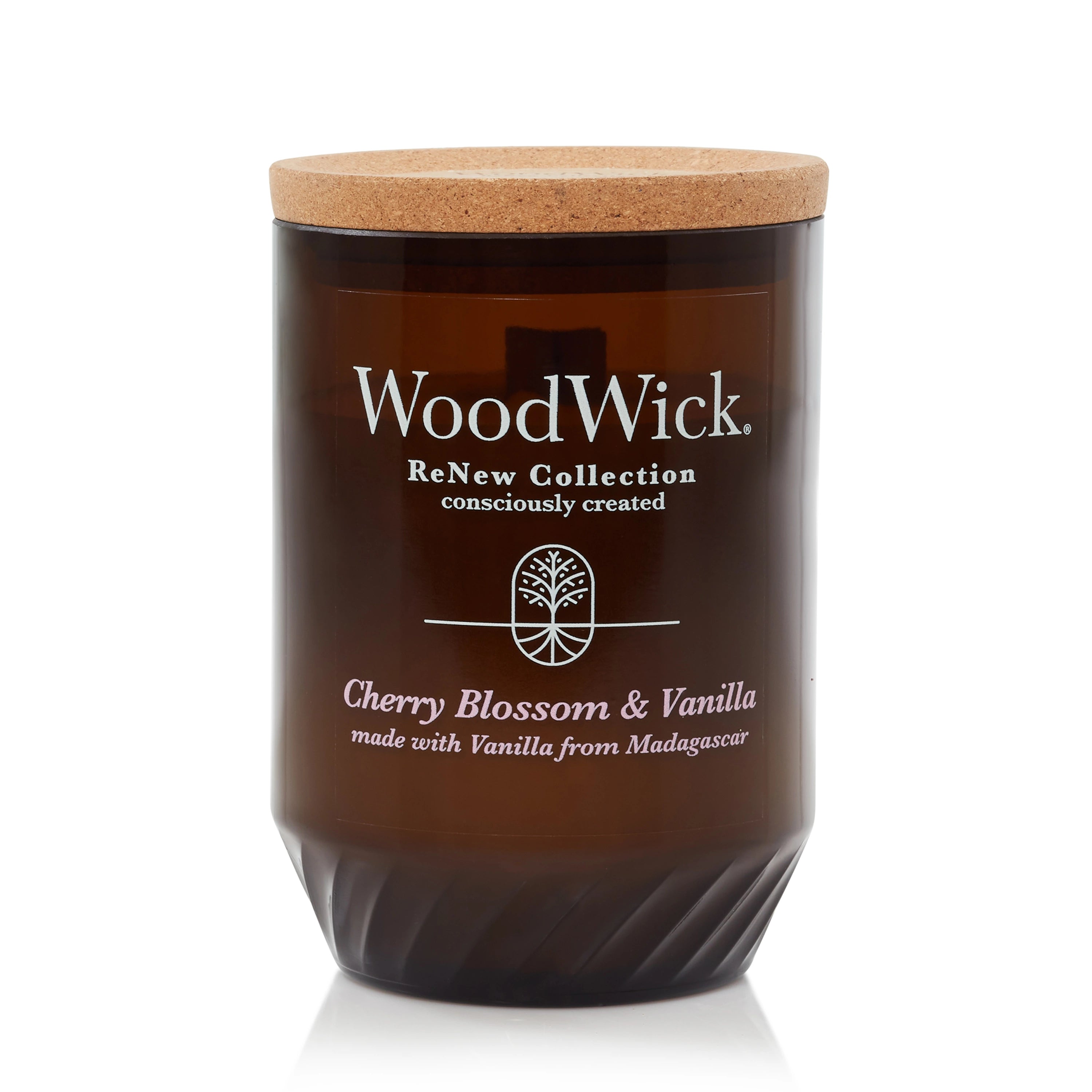 WoodWick Cherry Blossom & Vanilla – Duftkerze, Medium Jar