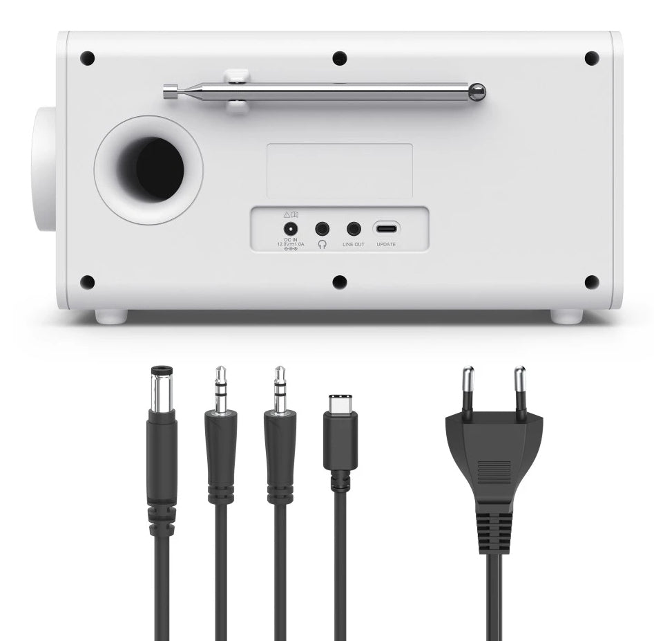 Hama DR1001 – Radiowecker DAB+/UKW, Bluetooth 5.0 – Weiss