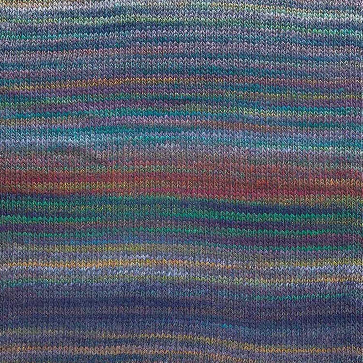 Rico Design Melange Wolle Blau – 200 g, 640 m, 51% Schurwolle/49% Polyacryl, Nadel 5 mm