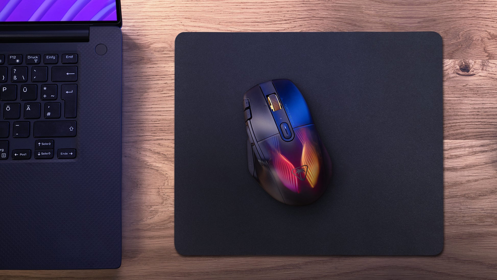 Turtle Beach Kone XP Air Gaming-Maus – kabellos, USB-C, 19'000 dpi, 10 Tasten, RGB, schwarz