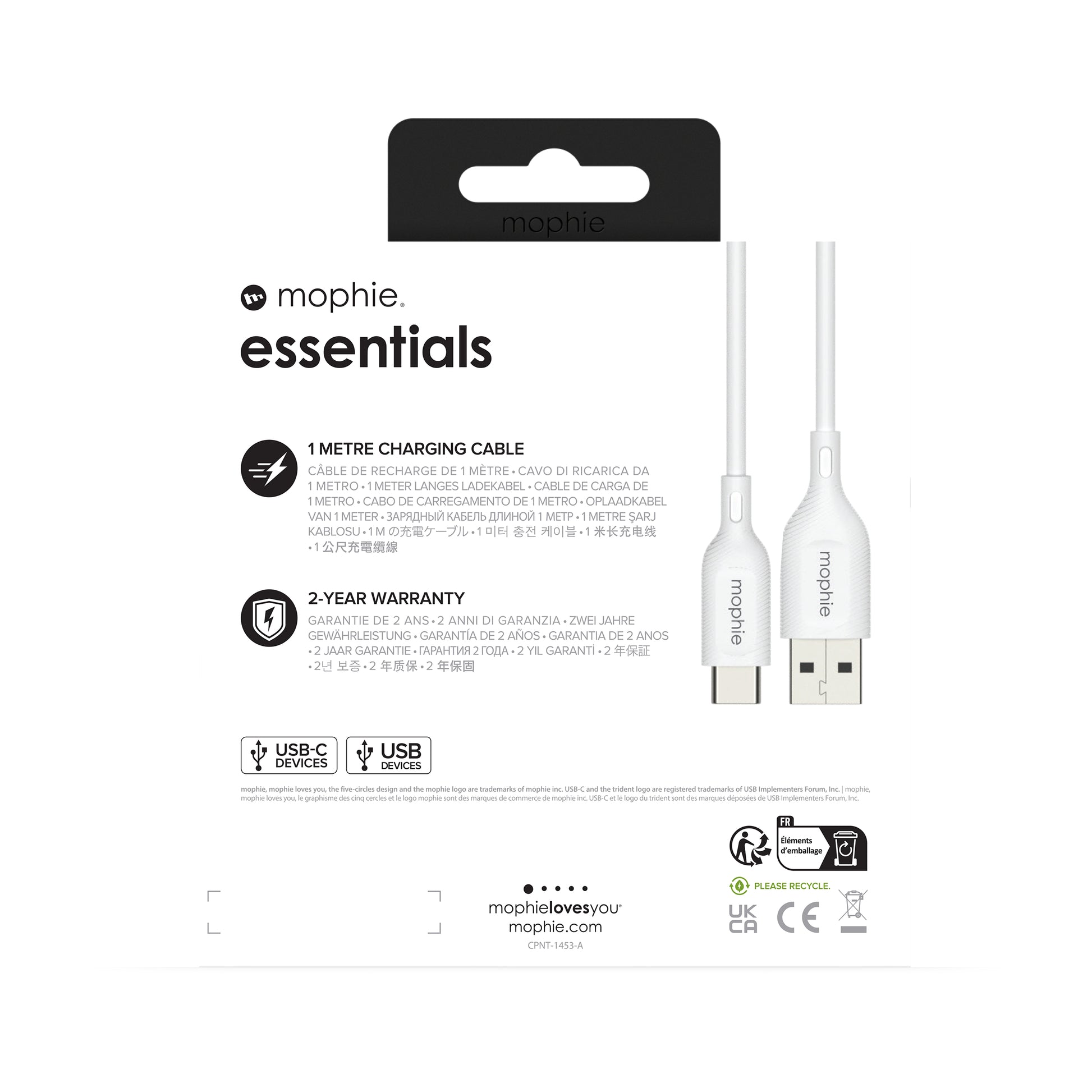 Mophie – USB-Kabel, USB-A zu USB-C, 1 m