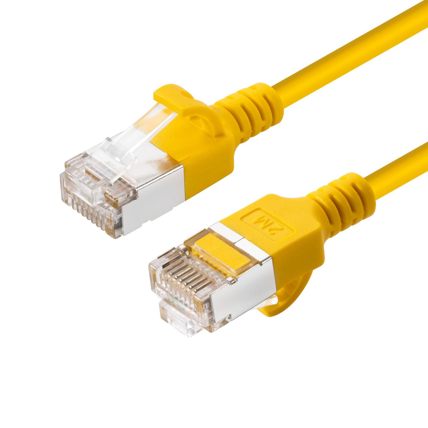 Microconnect V-FTP6A02Y-SLIM Patchkabel – Cat6a U/FTP, 2 m, Gelb, LSZH, RJ-45