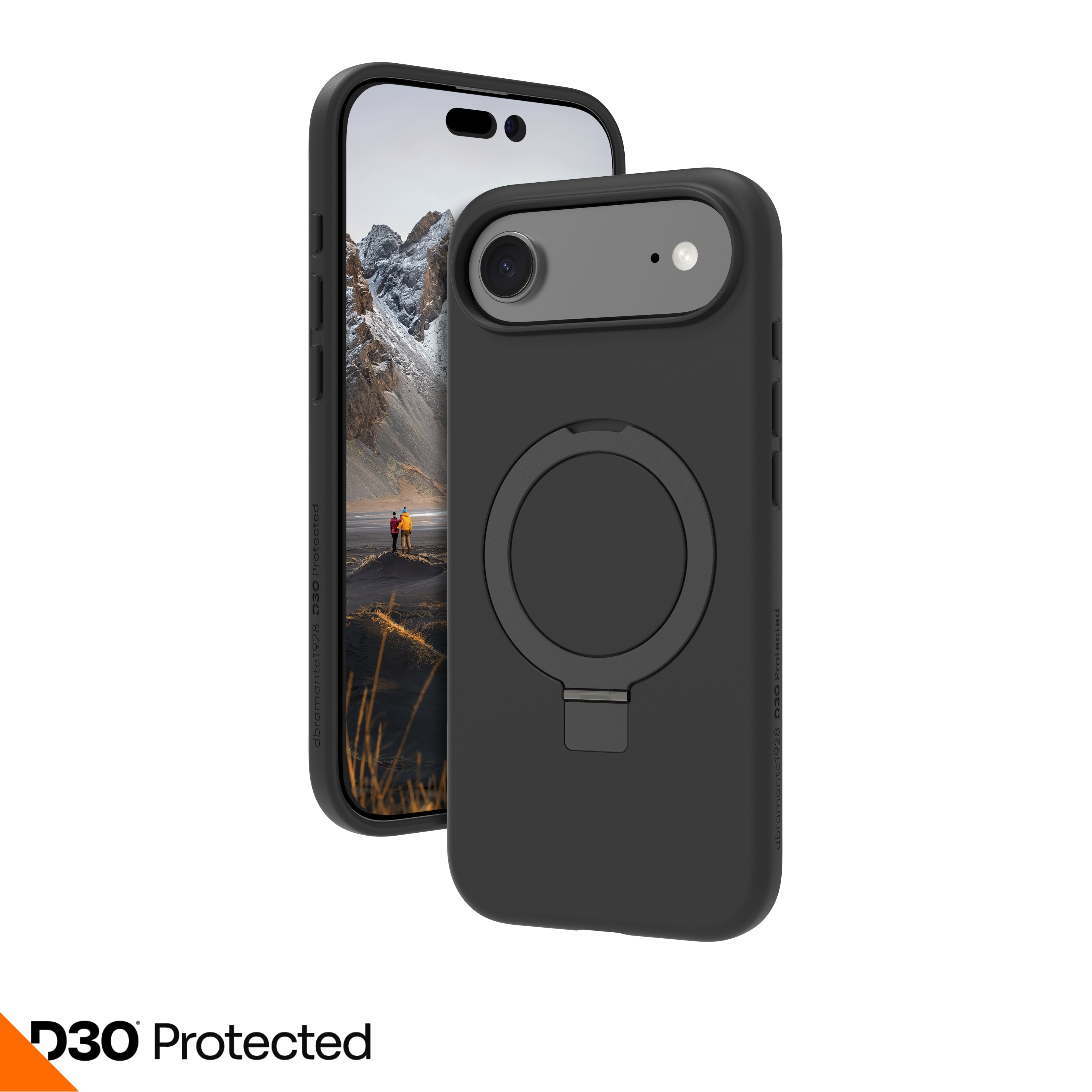 dbramante1928 Iceland Ultra D3O MS Kick Backcover – für Apple iPhone 17 Air, schwarz, bis 4 m sturzsicher