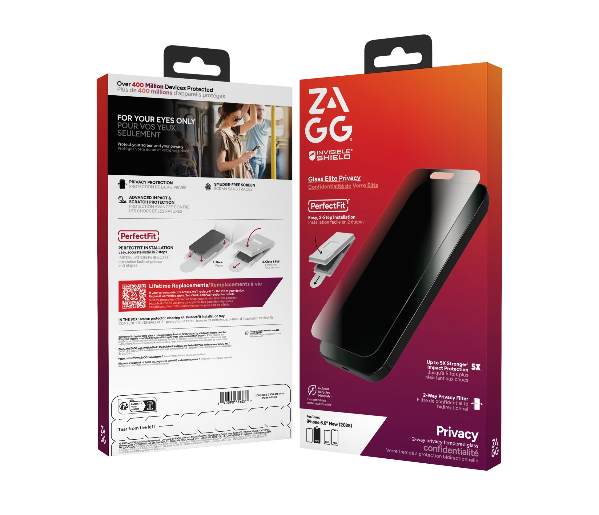 ZAGG Privacy Glas Displayschutz – für Smartphones