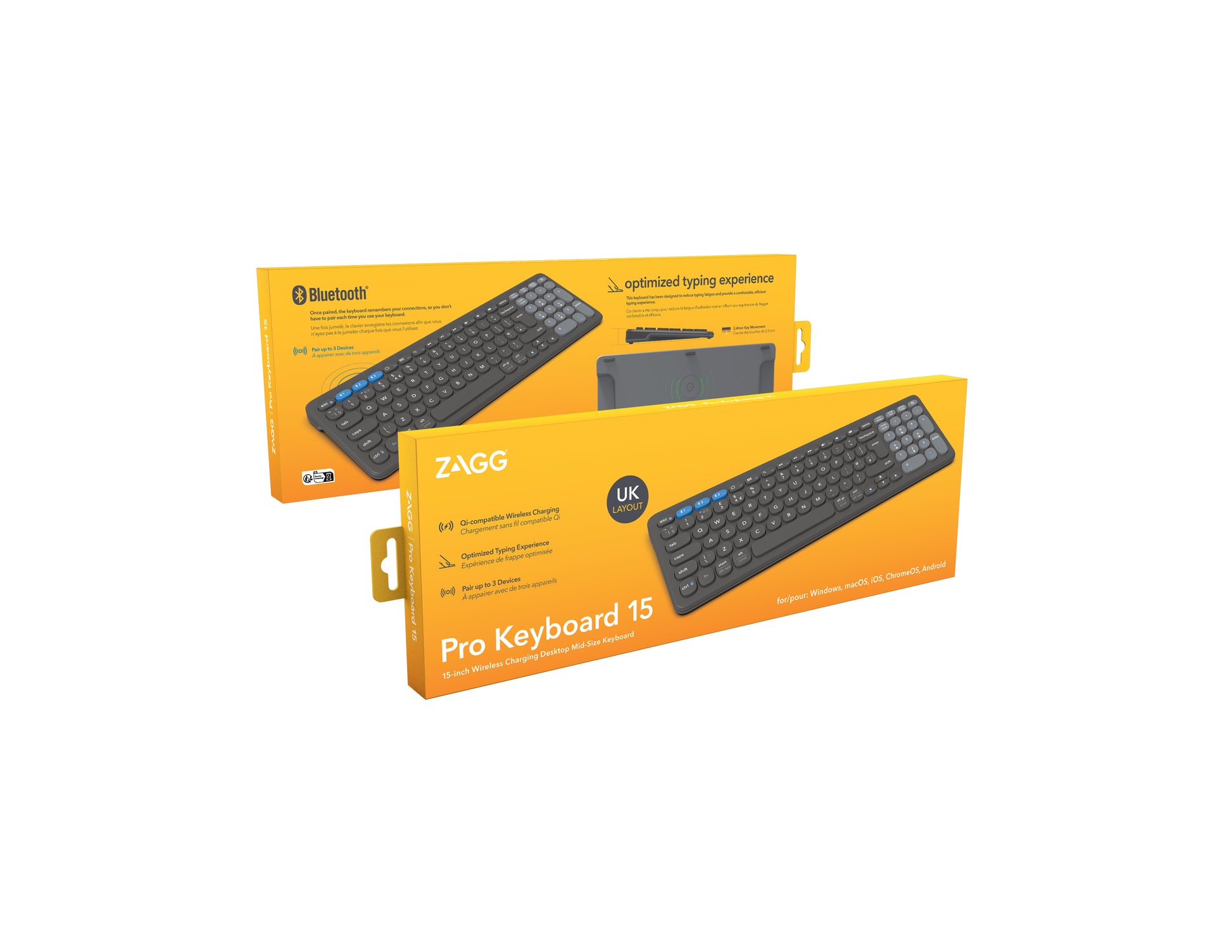 ZAGG Pro Tastatur, UK-Layout (EN), Dunkelgrau