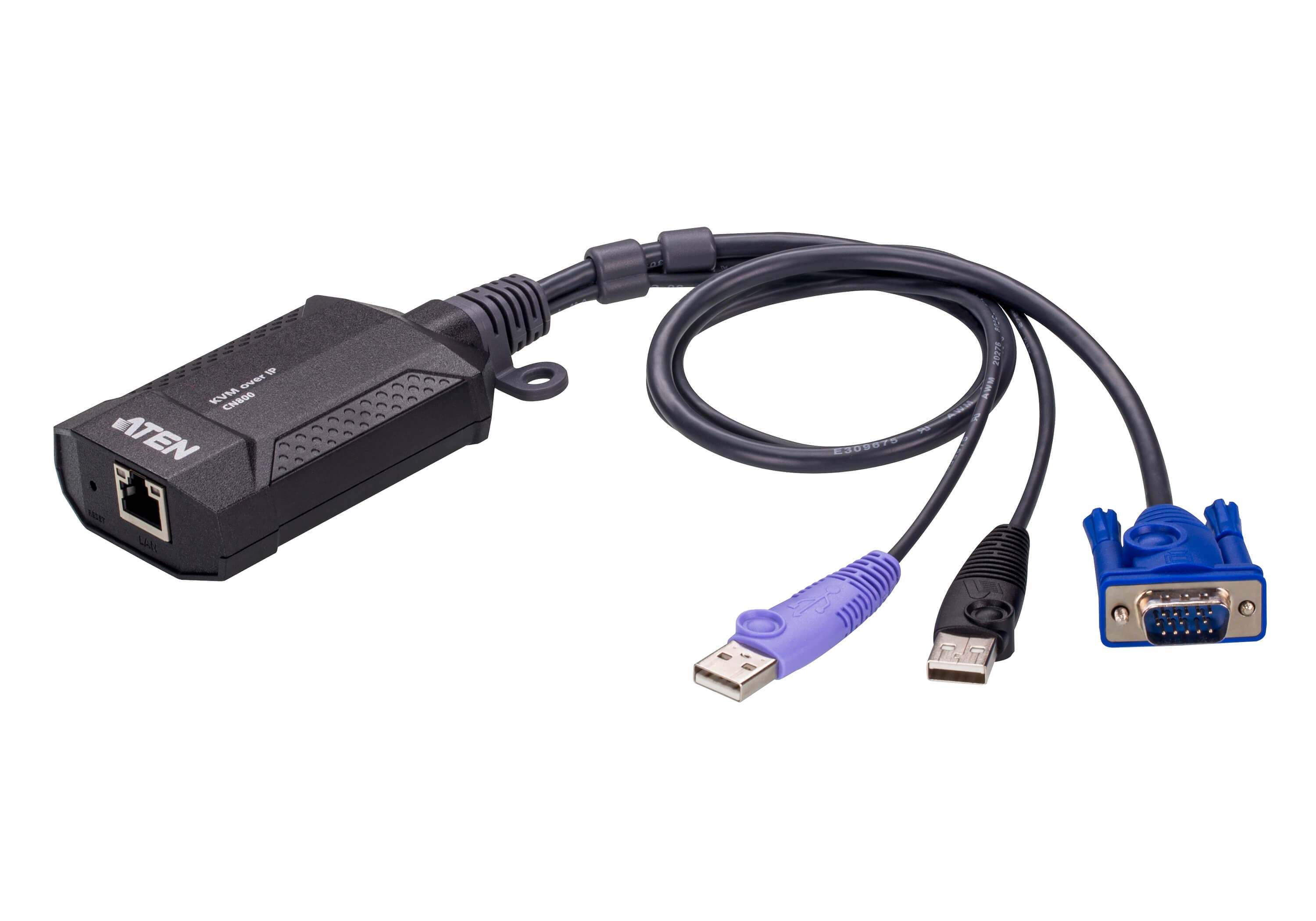 ATEN CN800 – 1-Port Cat 5e/6 KVM-over-IP Switch, VGA – 1920 × 1200/60 Hz