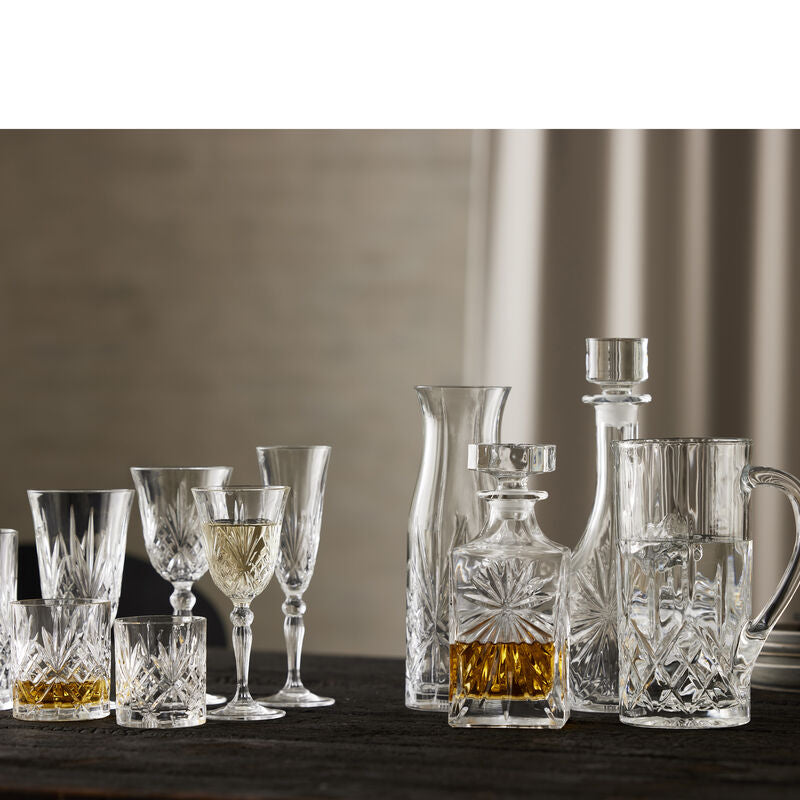 Lyngby Glas Lyngby Trinkglas Melodia – 6er Set, 230 ml, H 8,5 cm, Kristallglas, Transparent, spülmaschinenfest