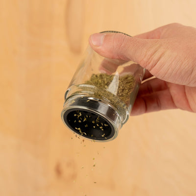 Silwy 3er-Set Streueinsätze, Ø 0,2 cm, Kunststoff, Schwarz, für Feinkost-Magnetgläser