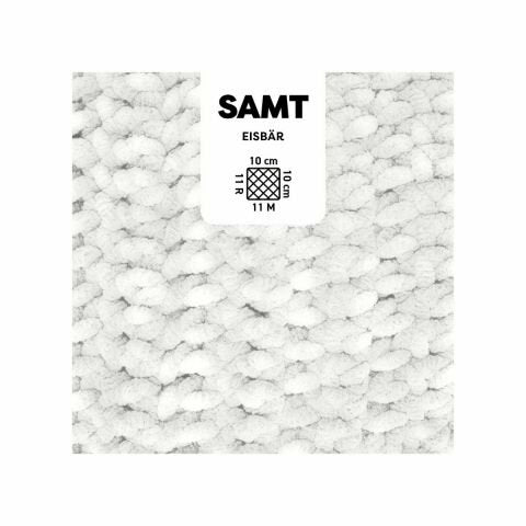 myBoshi Chenille Samt Garn Perlweiss – 100 g, 100 m, Nadel 5 mm, 100% Polyester, 1 Stk.