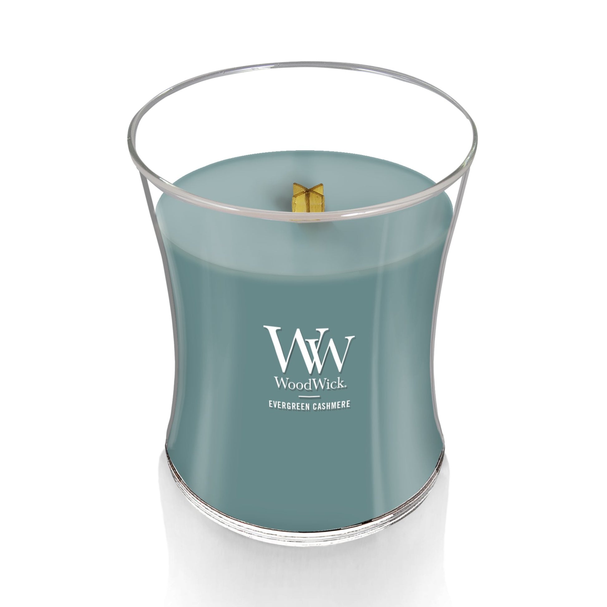 WoodWick Evergreen Cashmere – Duftkerze, Mini Jar