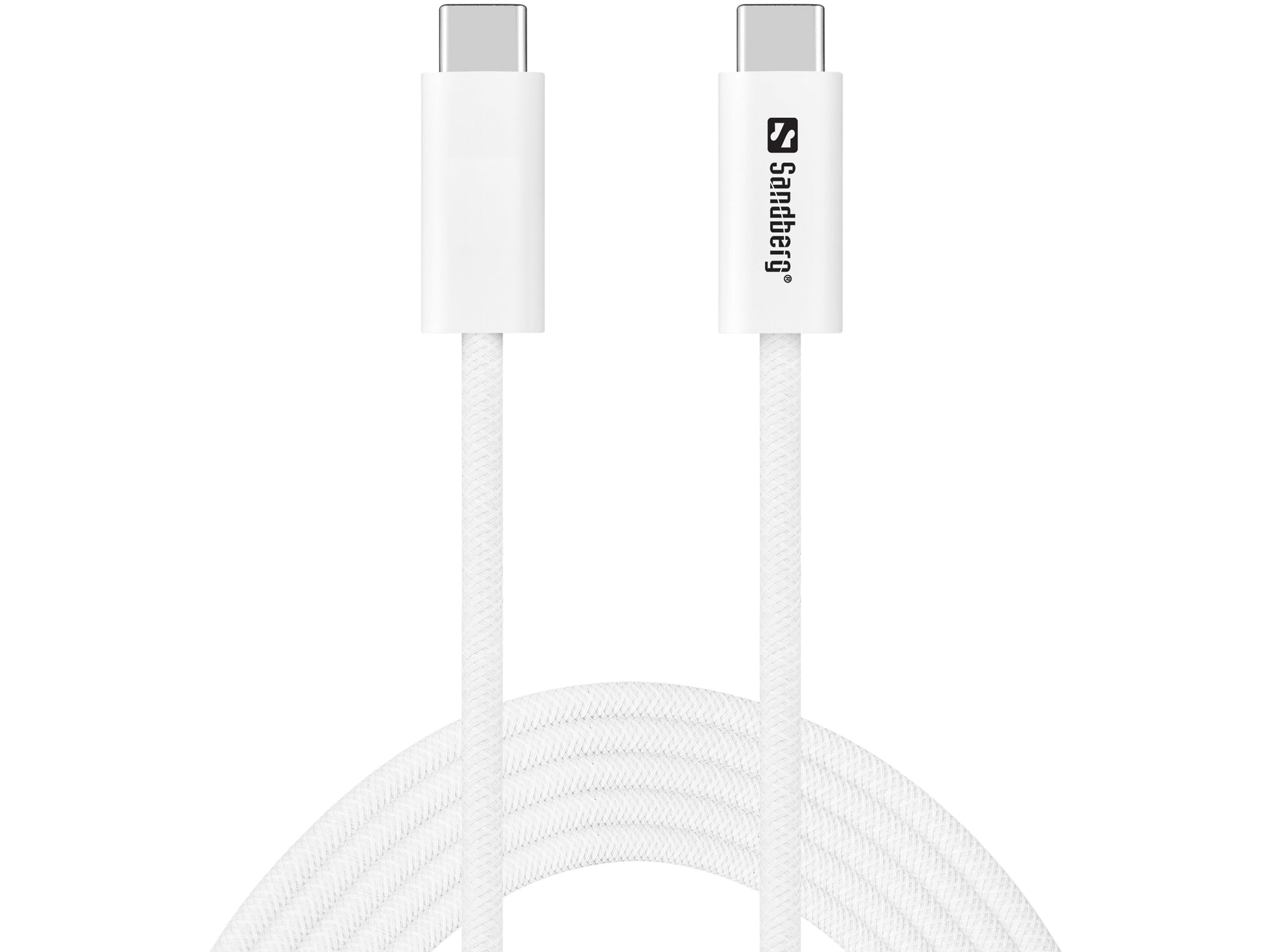 Sandberg USB-C auf USB-C Kabel – USB4 40 Gbit/s – 2 m – PD 240 W – Weiss