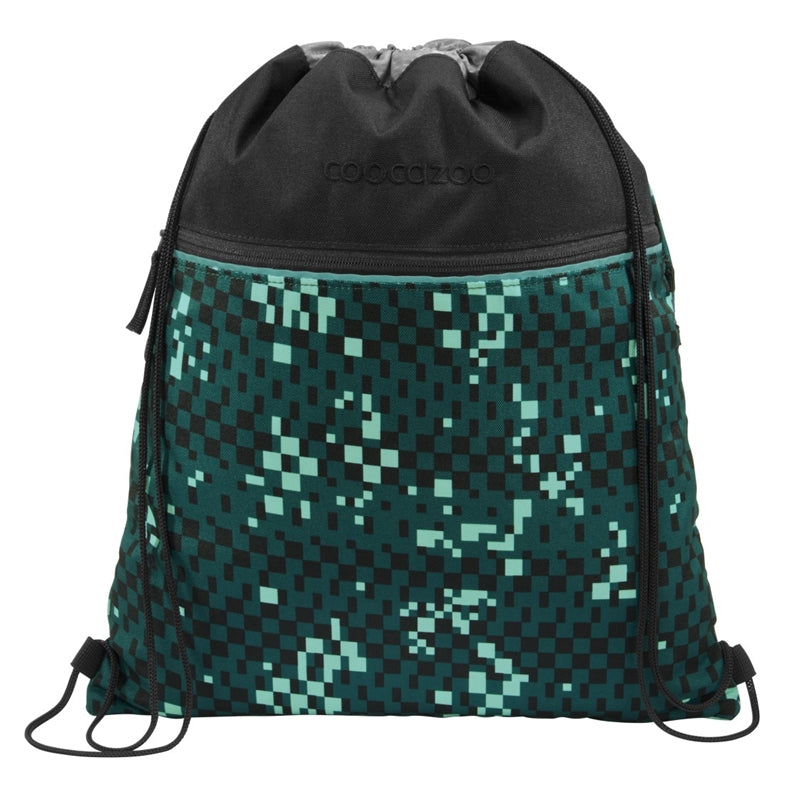 Coocazoo Sportbeutel – 10 l, Motiv Pixel Blox, wasserabweisend, 34 × 43 cm