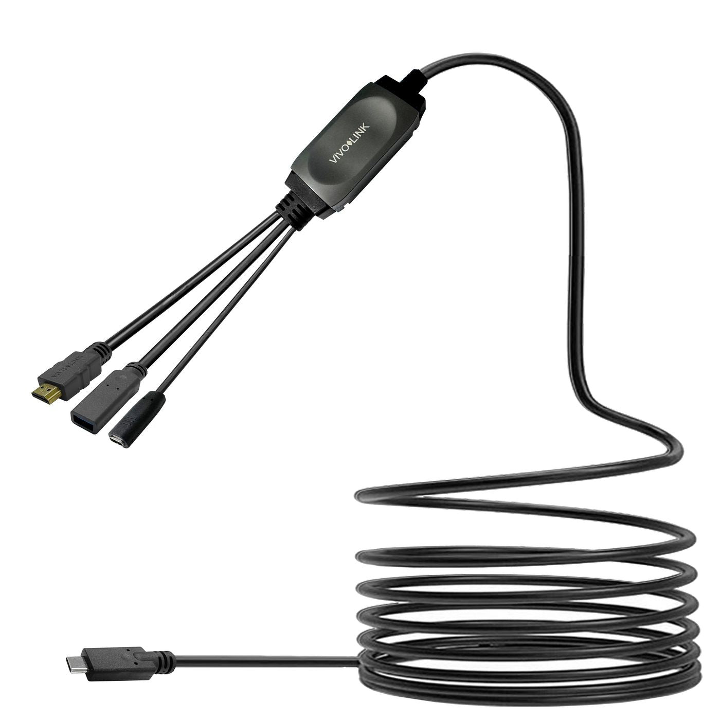Vivolink USB-C Multiport-Adapter – USB-A, USB 3.2 Gen 1, 7,5 m, Ladefunktion