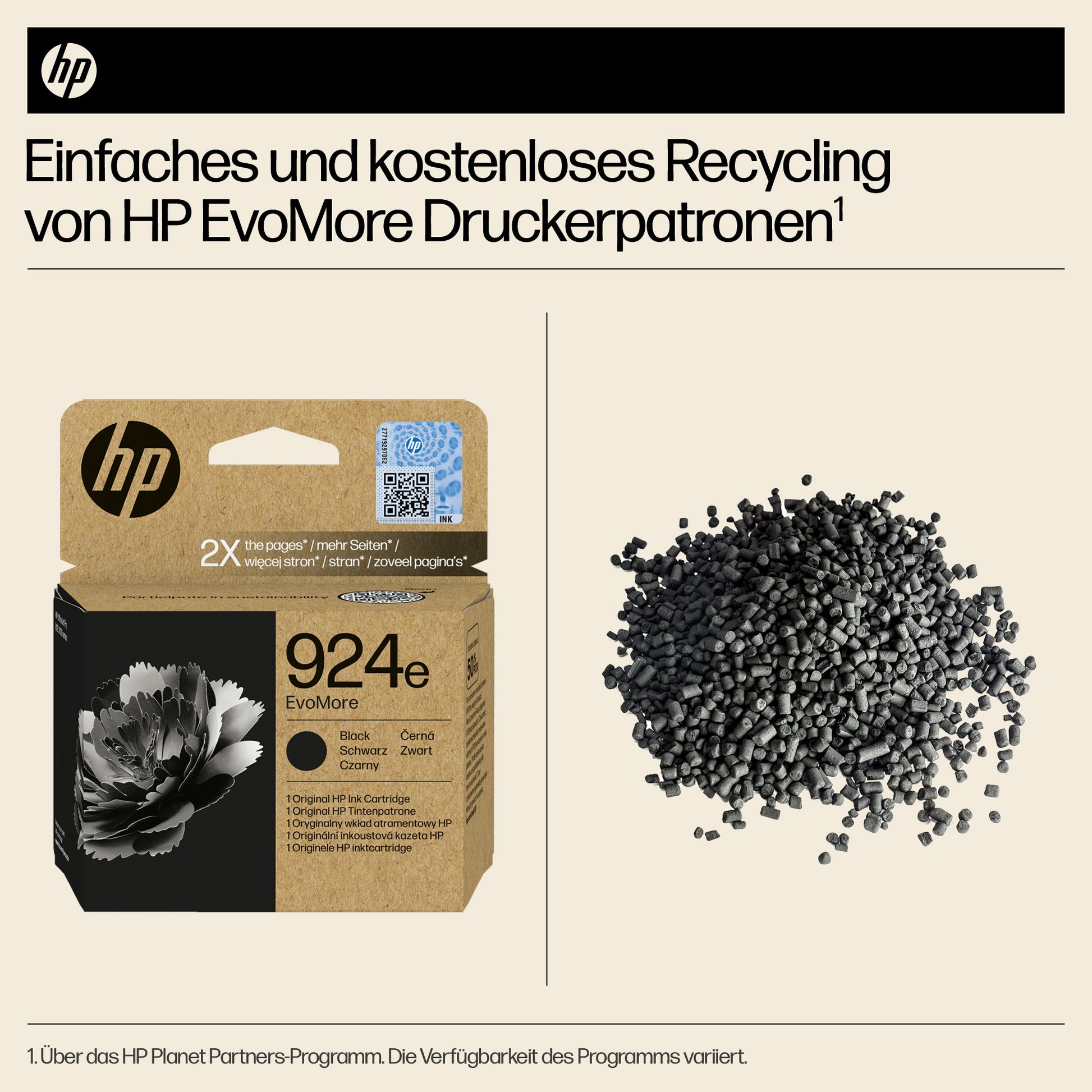 HP 924EXL Schwarz Tintenpatrone (Original) – 1'000 Seiten – für HP 924e