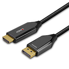 Lindy DisplayPort auf HDMI Adapter, DP 1.4, 8K@60 Hz, 3 m, aktiv