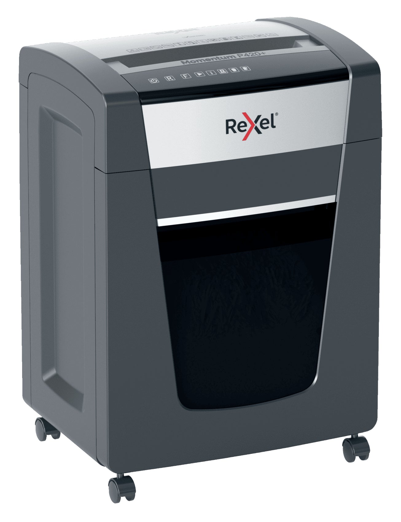 Rexel Momentum P420+ – Aktenvernichter, DIN P-4, Partikelschnitt 4 × 35 mm, 20 Blatt, 30 l, A4