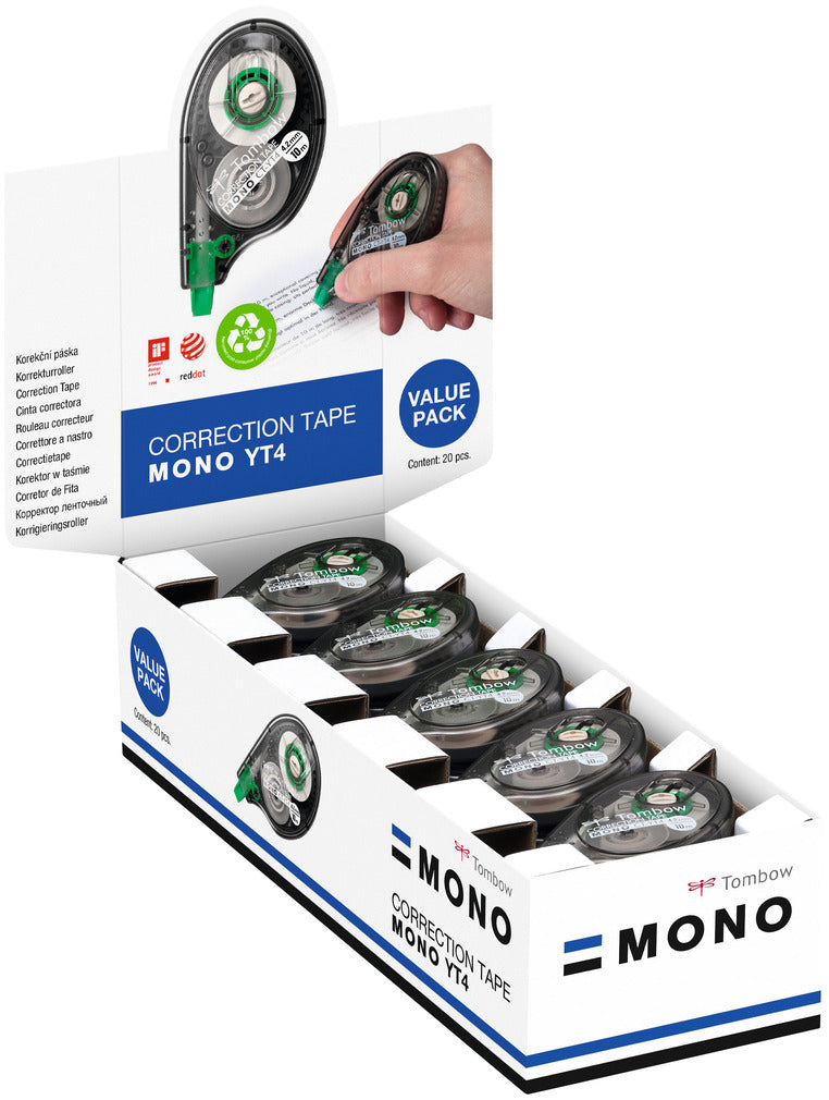 Tombow Mono CT-YT4 Korrekturroller 4,2 mm × 10 m – 20er Pack