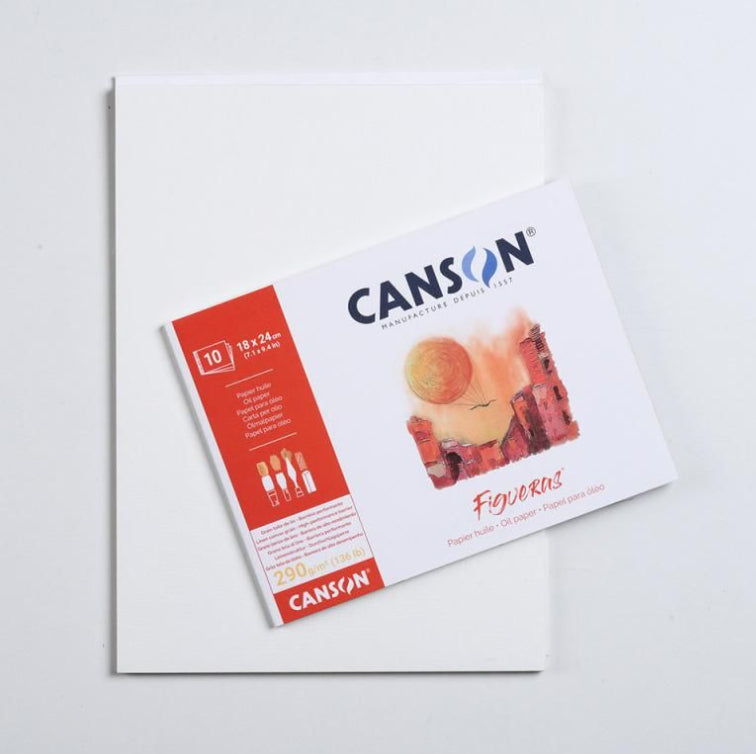 Canson Figueras Zeichenblock – 50 × 70 cm – 290 g/m² – kurzseitig geleimt – 10 Blatt, für Acryl, Öl & Pastell