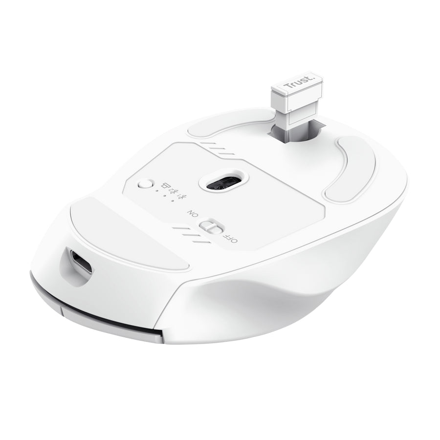 Trust Niven – Maus – Kabellos (Bluetooth/2,4 GHz), 3200 DPI, rechts, Weiss