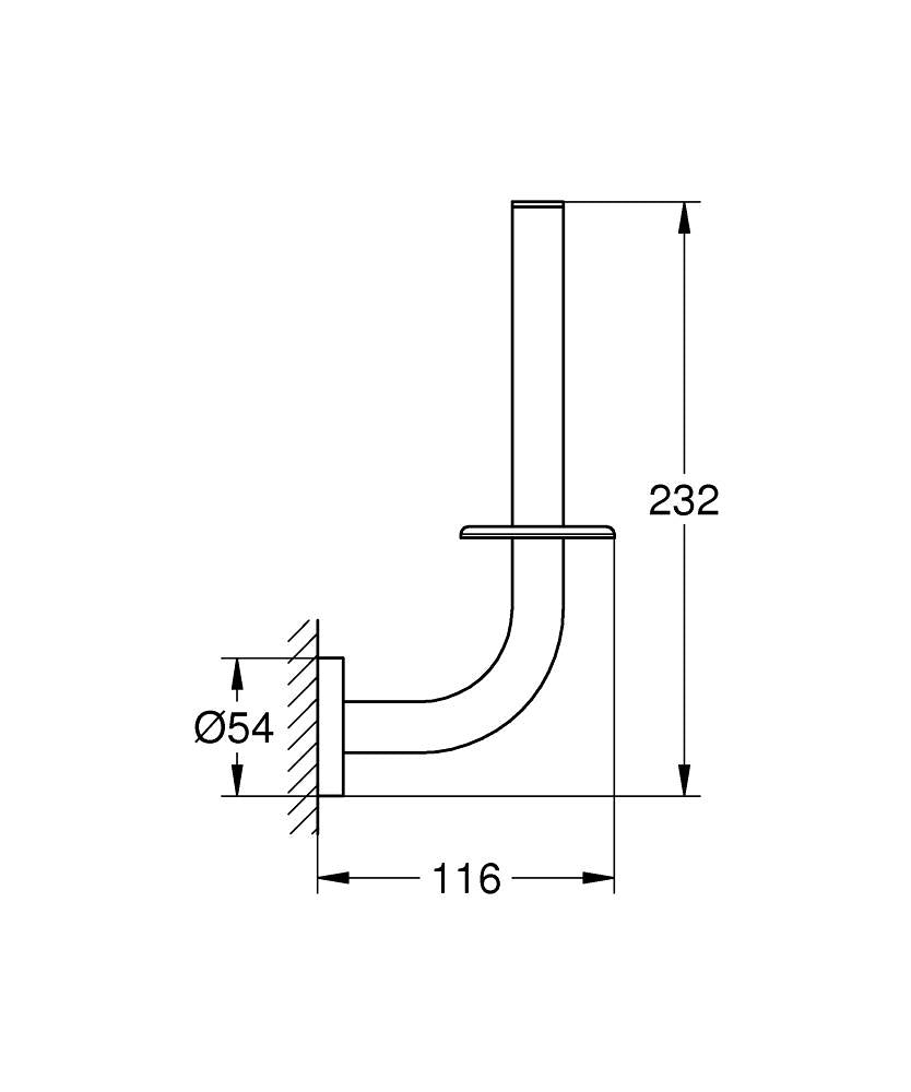 Grohe – Ersatzrollenhalter – Metall, Schwarz, Zum Bohren, Klebend