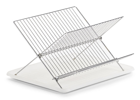 Zeller Present Abtropfgestell 43 × 32 × 24 cm, Metall/Kunststoff, Silber/Weiss