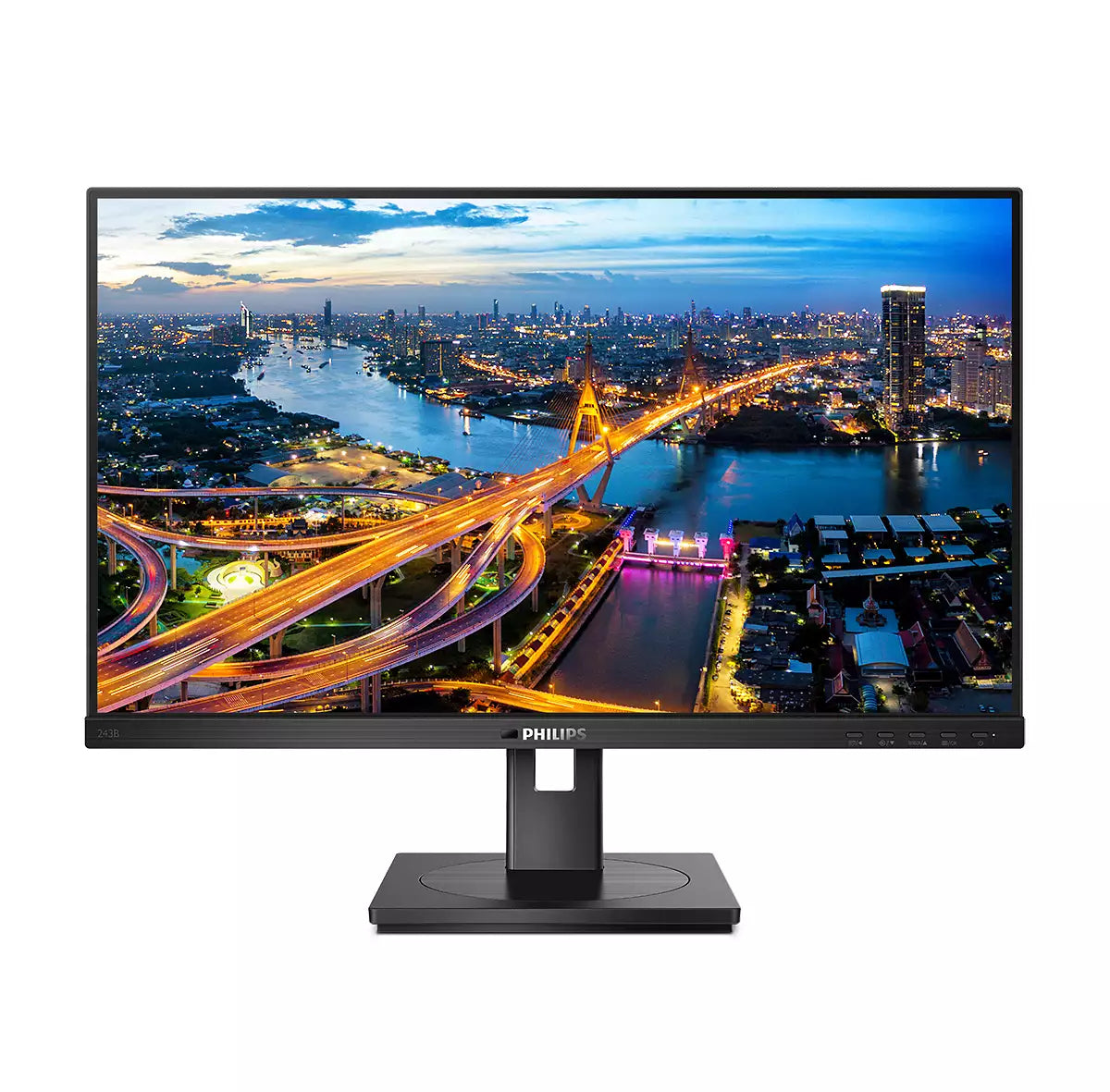 Philips 243B1/00 – Monitor, 23,8" 1920 × 1080 (Full HD), IPS, 75 Hz, USB-C, Lautsprecher, Schwarz