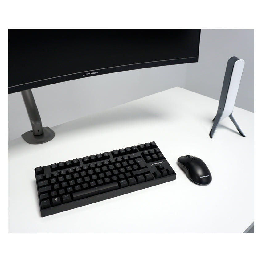 LC-Power LC-EQ-A32B – Monitorarm Tischhalterung – Klemme/Durchführung – 1 Monitor – 17–32" – VESA 75×75/100×100