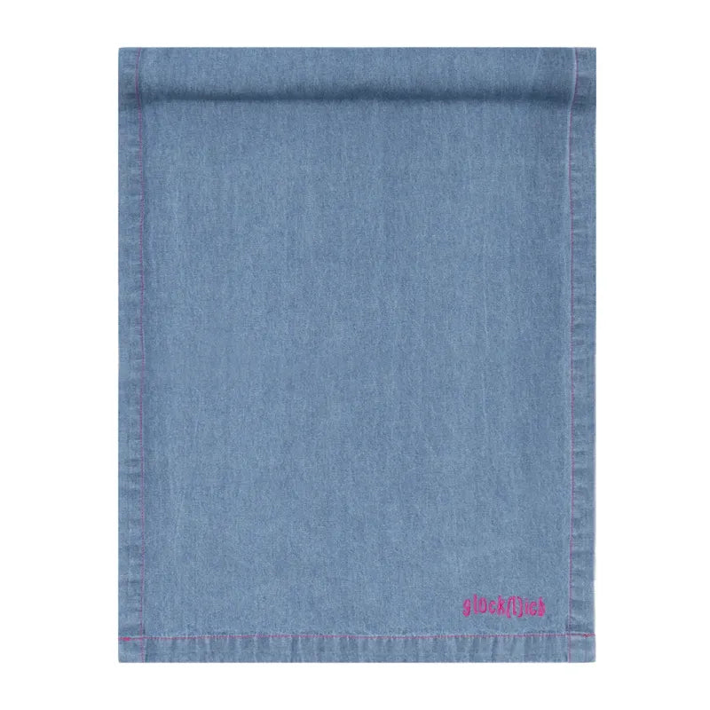 PAD Tischläufer – 45×150 cm, Baumwolle, Blau/Pink, OEKO-TEX