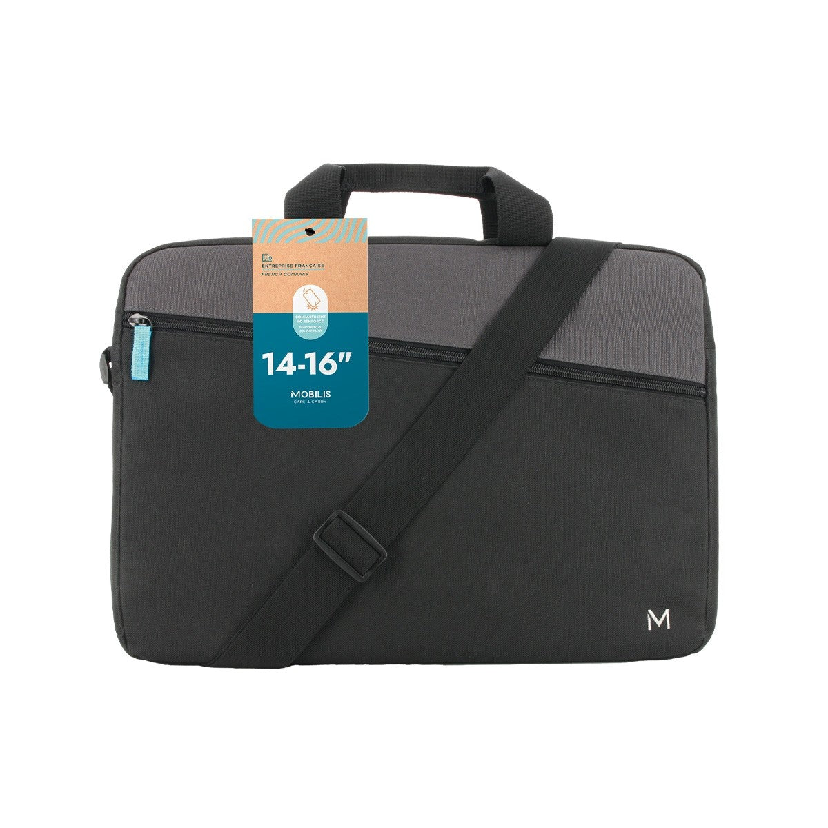Mobilis The One Essential Notebook-Tasche bis 16" – Schwarz/Grau