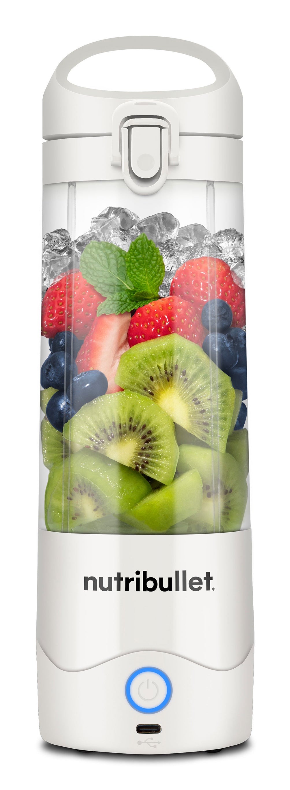 NutriBullet Smoothie-Mixer Portable NBP003W – 475 ml, 14,8 W, Akku – Weiss