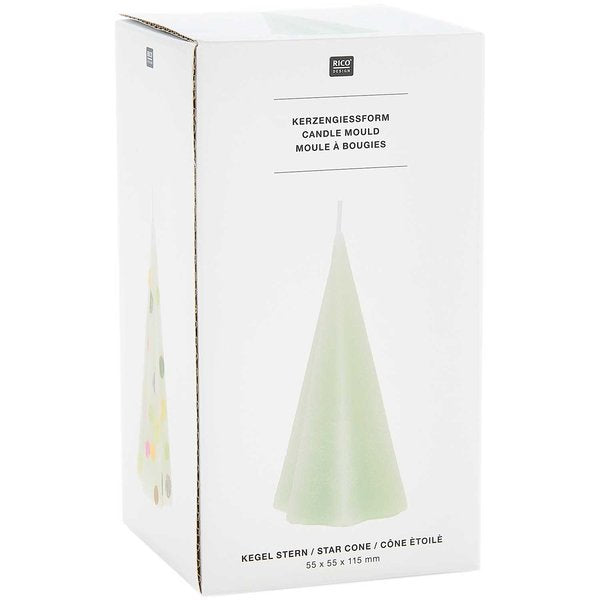 Rico Design Kerzengiessform Stern, Weiss, Ø 7 cm × 13,5 cm, 1 Stk
