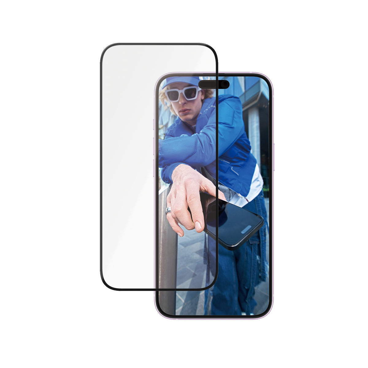 PanzerGlass Displayschutz, gehärtetes Glas, transparent – für Apple iPhone 16 Plus/iPhone 15 Plus – 1er-Pack