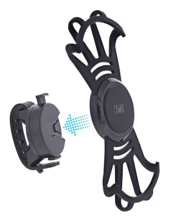 T'nB Fahrradhalterung, Lenkerbefestigung, 360° drehbar – für Smartphones bis 7" – Schwarz
