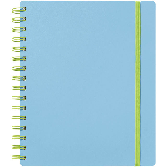 Kolma Collegeblock, Spiralbindung, Softcover, 100 Blatt, 2-fach gelocht, perforiert, 70 g/m² – Blau/Grün
