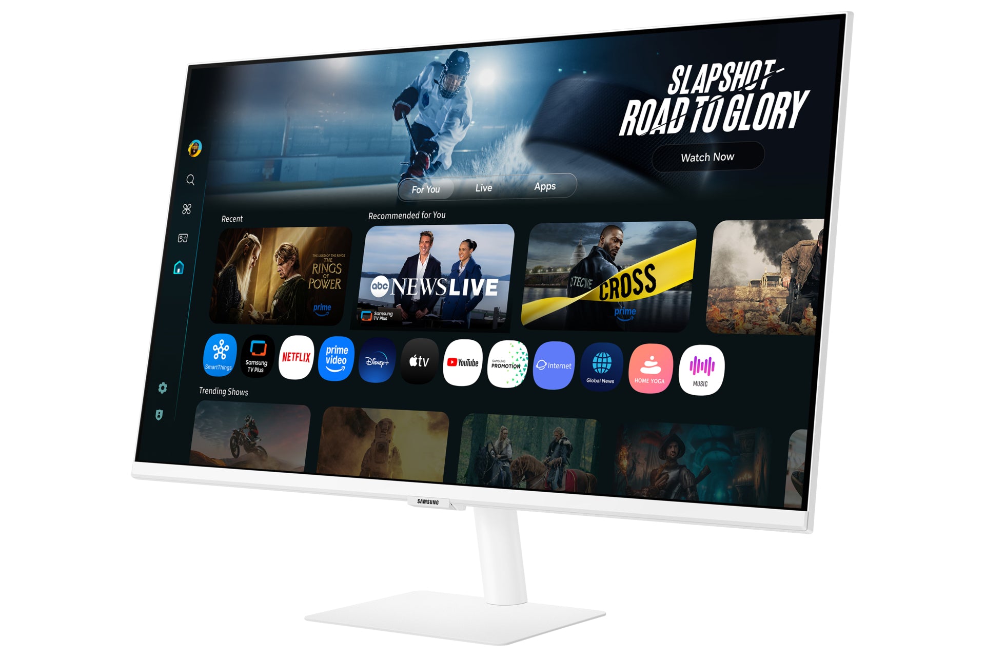 Samsung M70F – Monitor, 4K, HDR10, Smart Monitor, Weiss