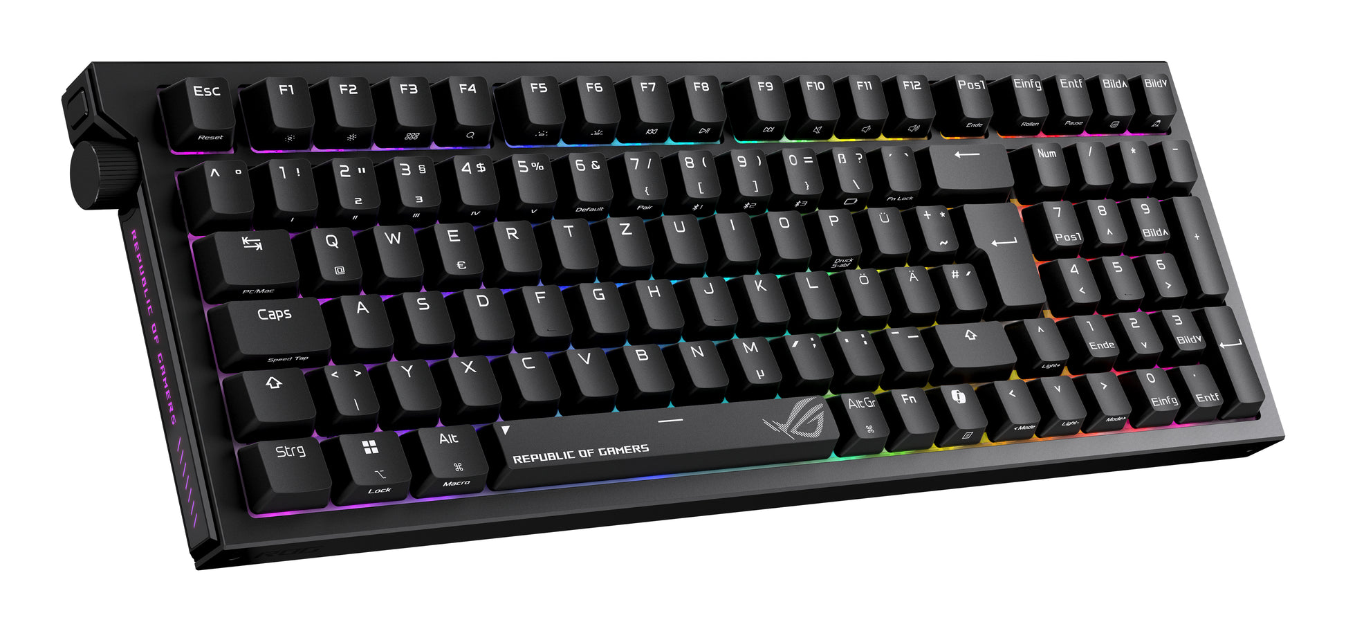 ASUS ROG Strix Morph 96 – Gaming-Tastatur 96% – Mechanisch – Bluetooth & 2,4 GHz USB-A – QWERTZ (DE)