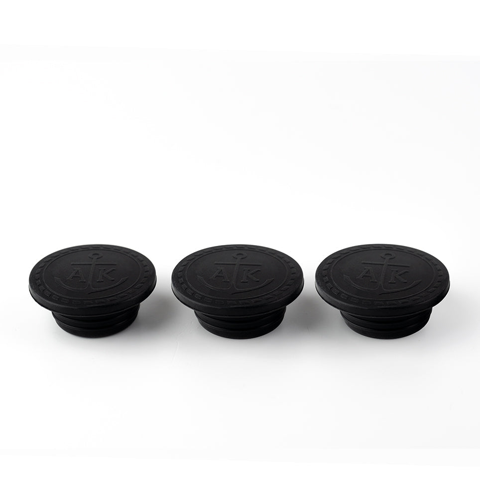Ankerkraut Streudose, 3er-Set, Silikon/Kunststoff, schwarz, für Gewürze