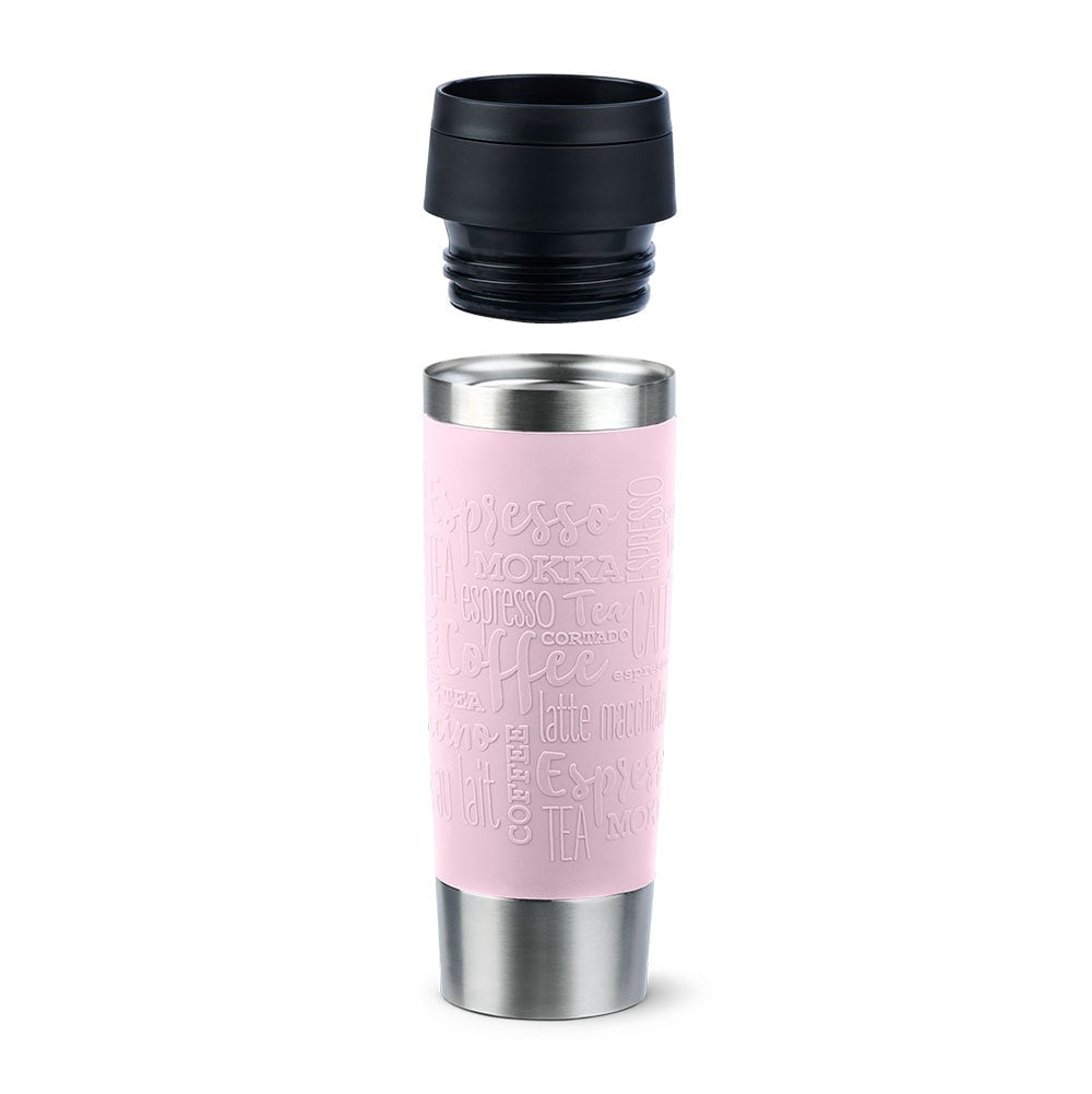 EMSA Thermosbecher Travel Mug Classic – 500 ml, Ø 8,3 cm, H 24,0 cm, Edelstahl, mit Deckel, vakuumisoliert