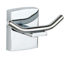 TESA Handtuchhaken – Klebemontage, 2 Haken – 9,6 × 6,1 × 4,7 cm – Silber – Metall