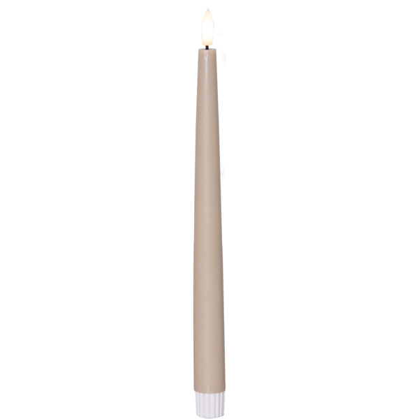 Star Trading LED-Kerze – 2er Pack, Ø 2,1 × 28,5 cm, 0,02 W, Warmweiss, Beige, Timer, Fernbedienung